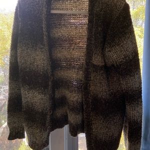 brown striped sweater